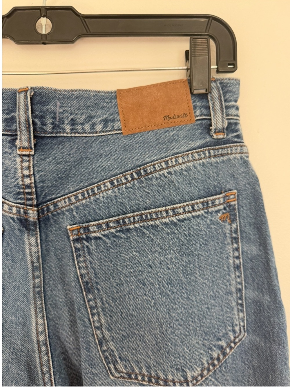 Madewell Jeans SuperWide-Leg Cuffed in Fannin Blue Rigid - Picture 9 of 12